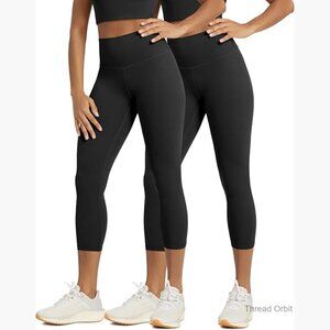 Buttery Soft High Waist Yoga Leggings 2-Pack 23" Inseam Lounge Pants